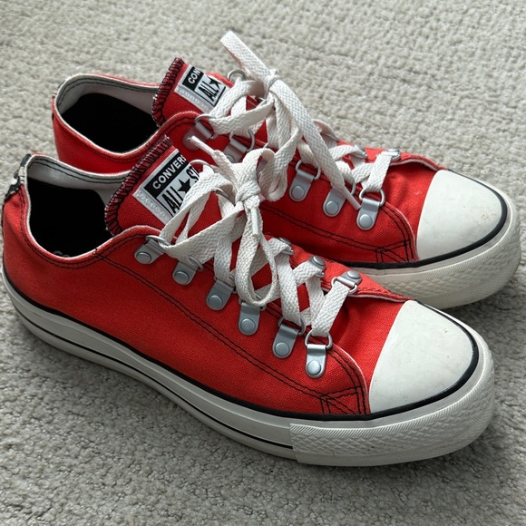 Converse Classic Red Canvas Sneakers - Picture 1 of 9